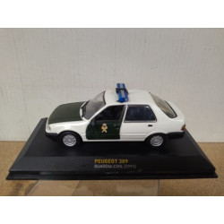 PEUGEOT 309 1991 GL GUARDIA CIVIL 1:43 ALTAYA IXO DEFECT/NO RETRO/CRISTAL