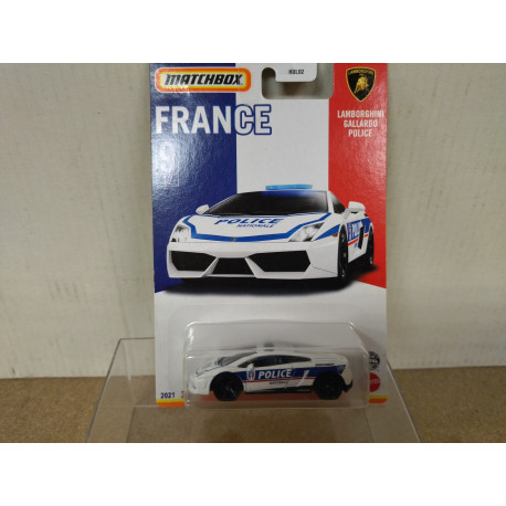 LAMBORGHINI GALLARDO POLICE 9/12 FRANCE 1:64 MATCHBOX