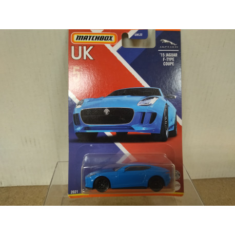 JAGUAR F-TYPE 2015 COUPE BLUE 5/12 UK 1:64 MATCHBOX