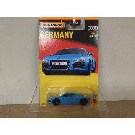 AUDI R8 2006 BLUE 7/12 GERMANY 1:64 MATCHBOX