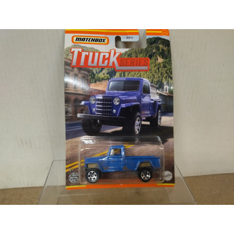 JEEP WILLYS PICKUP 4X4 BLUE TRUCK SERIES 1:64 MATCHBOX