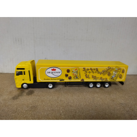 MAN TRUCK + TRAILER DR.QUENDT 1:87 H0 NO BOX/DESGUACE/SUCIO