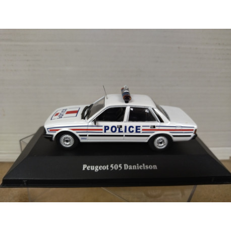 PEUGEOT 505 DANIELSON 1983 POLICE FRANCE 1:43 ATLAS IXO HARD BOX