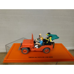 JEEP WILLYS MB 1943 TINTIN AU PAYS DE L´OR NOIR 1:43 ATLAS HACHETTE