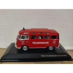 VOLKSWAGEN T1 1962 MICROBUS FEURWEHR FIRE 1:43 YATMING