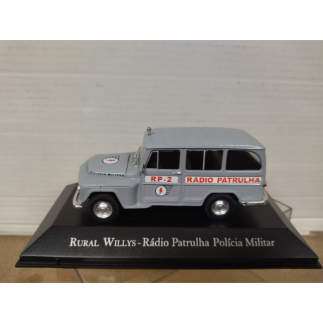 JEEP WILLYS RURAL RADIOPATRULLA POLICIA MILITAR BRASIL 1:43 DeAGOSTINI IXO