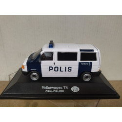 VOLKSWAGEN T4 2000 POLIS/POLICE FINLAND 1:43 FABBRI URNA NO ORIGINAL