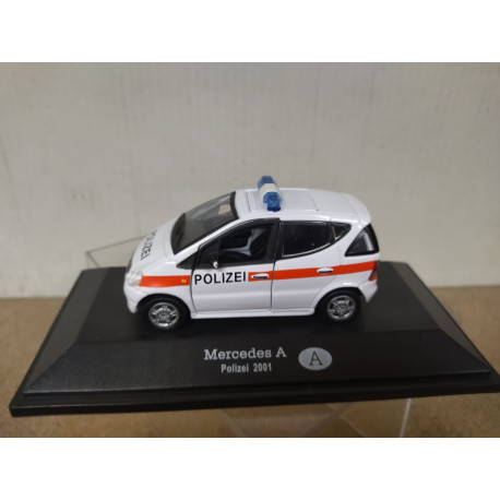 MERCEDES-BENZ W168 CLASE A 2001 POLIZEI/POLICE AUSTRIA 1:43 FABBRI URNA NO ORIGINAL
