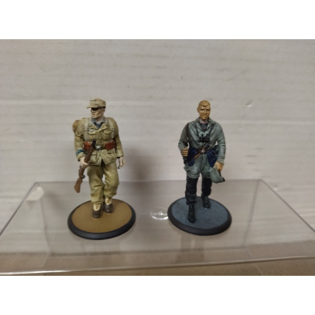 GER 101 AFRIKAKORPS 1941 + LT KOCH EBEN EMAEL 1940 WW 2 1:32 ATLAS FIGURES PLOMO