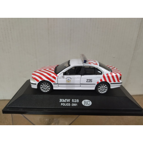 BMW E39 528 2001 POLICE TAIWAN 1:43 DeAGOSTINI BOX NO ORIGINAL