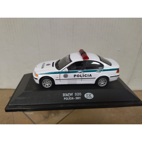BMW E46 320i 2001 POLICIA/POLICE SLOVAKIA 1:43 FABBRI BOX NO ORIGINAL