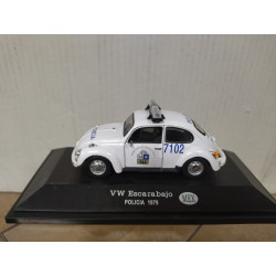 VOLKSWAGEN ESCARABAJO 1979 POLICIA/POLICE MEXICO 1:43 DeAGOSTINI BOX NO ORIGINAL