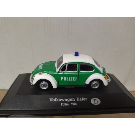 VOLKSWAGEN KAFER 1970 POLIZEI 1:43 DeAGOSTINI BOX NO ORIGINAL