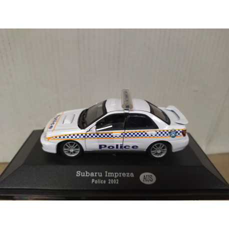 SUBARU IMPREZA 2002 POLICE AUSTRALIA 1:43 DeAGOSTINI BOX NO ORIGINAL