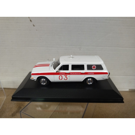 GAZ 24-03 1974 AMBULANCE 1:43 DeAGOSTINI IXO BOX NO ORIGINAL
