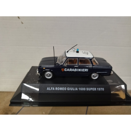 ALFA ROMEO GIULIA 1970 1600 SUPER CARABINIERI 1:43 DeAGOSTINI BOX NO ORIGINAL