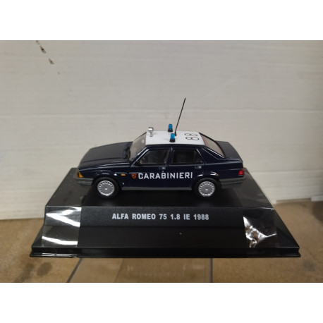 ALFA ROMEO 75 1.8 IE 1988 CARABINIERI 1:43 DeAGOSTINI BOX NO ORIGINAL