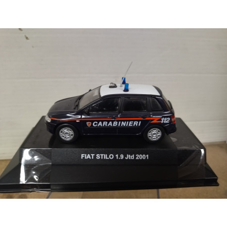 FIAT STILO 2001 1.9 JTD CARABINIERI 1:43 DeAGOSTINI BOX NO ORIGINAL