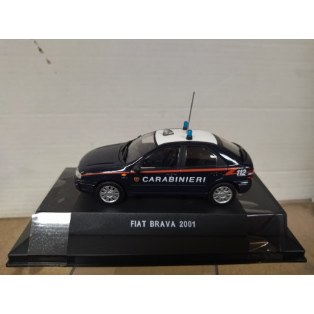 FIAT BRAVA 2001 CARABINIERI 1:43 DeAGOSTINI BOX NO ORIGINAL