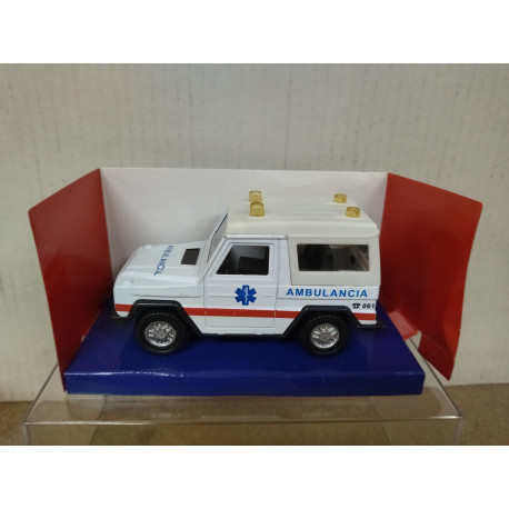 MERCEDES-BENZ CLASE G (NO LICENCIA) AMBULANCIA BLANCA 061 1:43 ATOSA