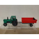 TRACTOR VERDE + REMOLQUE 1:65/apx 1:64 MAJORETTE 208 NO BOX