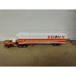 US AMERICAN FIRE FD HAZARDOUS NY REPINTADO/DESGUACE apx 1:64 GUISVAL NO BOX