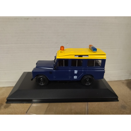 LAND ROVER 110 DEFENDER 1998 POLICE HONG KONG 1:43 ALTAYA IXO BOX NO ORIGINAL