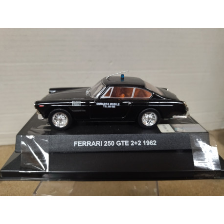 FERRARI 250 GTE 2+2 SQUADRA MOBILE POLIZIA 1:43 DeAGOSTINI BOX NO ORIGINAL