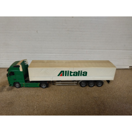 VOLVO XL70 ALITALIA TRUCK + TRAILER 1:87 H0 ITALERI NO BOX/SUCIO