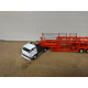 MITSUBISHI FUSO WHITE TRUCK CAR CARRIER/PORTACOCHES 1:64 D-D MODELS