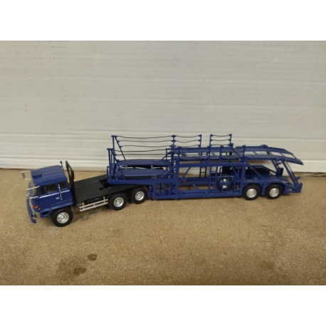 MITSUBISHI FUSO BLUE TRUCK CAR CARRIER/PORTACOCHES 1:64 D-D MODELS