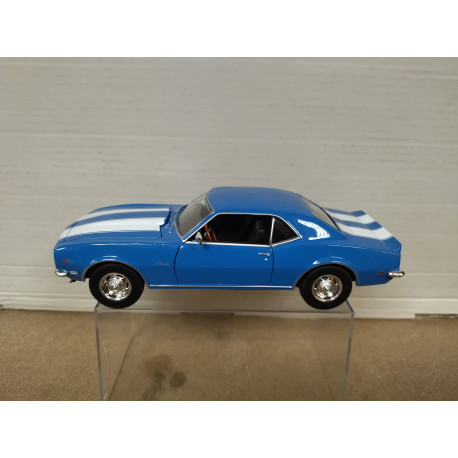CHEVROLET CAMARO Z/28 1968 BLUE/WHITE 1:24 WELLY NO BOX