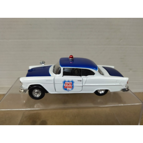CHEVROLET BEL AIR 1955 WISCONSIN STATE PATROL POLICE 1:43 ROAD CHAMPS NO BOX