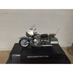 MOTO GUZZI 750 V7 1969 POLIZIA MOTO/BIKE 1:24 DeAGOSTINI BOX NO ORIGINAL
