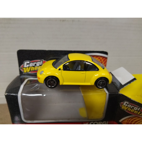 VOLKSWAGEN NEW BEETLE YELLOW apx 1:64 CORGI WHEELZ