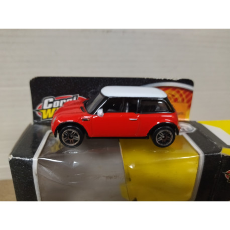 BMW MINI COOPER S 2003 RED/WHITE 1:56/apx 1:64 CORGI WHEELZ
