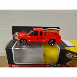 FORD F-350 PICKUP RED apx 1:64 CORGI WHEELZ
