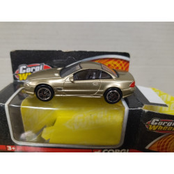 MERCEDES-BENZ R230 SL COUPE GOLD 1:59/apx 1:64 CORGI WHEELZ