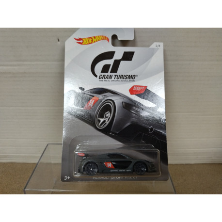 RENAULT SPORT RS 01 GREY 2/8 GRAN TURISMO 1:64 HOT WHEELS LONG CARD