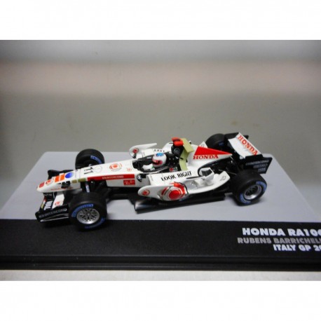 HONDA RA106 R.BARRICHELLO ITALY GP 2006 FIG PILOT BRAZIL FORMULA F1 IXO 1:43