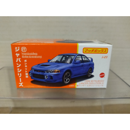 MITSUBISHI LANCER EVO IV 1994 J-23 JAPAN OPENING PARTS 1:64 MATCHBOX BOX