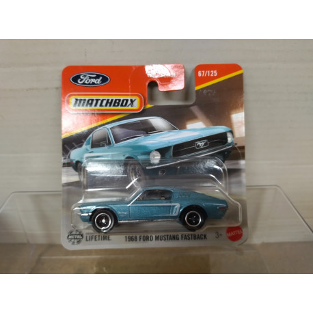 FORD MUSTANG 1968 FASTBACK BLUE 1:64 MATCHBOX