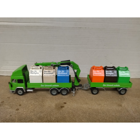 IVECO TURBOSTAR TRUCK RECICLAJE 1:55 SIKU 3813 NO BOX