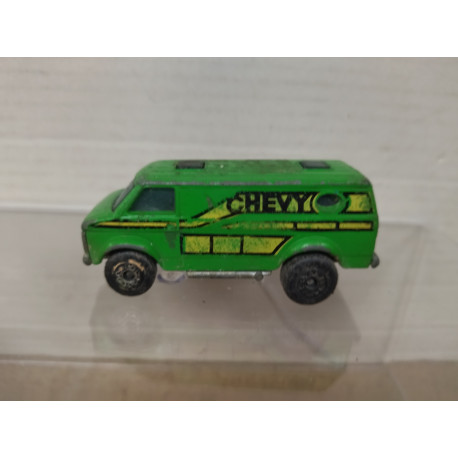 CHEVROLET VAN CHEVY GREEN SUPERFAST 68 1:74/apx 1:64 MATCHBOX NO BOX