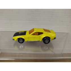 FORD MUSTANG BOSS YELLOW/BLACK SUPERFAST 44 1:65/apx 1:64 MATCHBOX NO BOX