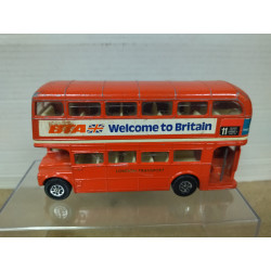 ROUTEMASTER LONDON AUTOBUS L11 WELCOME TO BRITAIN CORGI