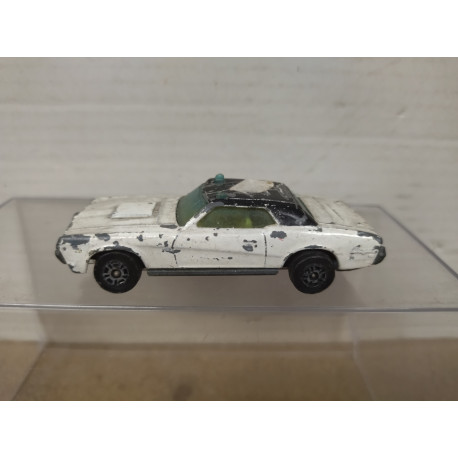 MERCURY COUGAR XR7 POLICE WHITE (2) apx 1:64 CORGI WHIZZWHEELS NO BOX