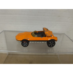 BERTONE RUNABOAT BARCHETTA ORANGE apx 1:64 CORGI WHIZZWHEELS NO BOX