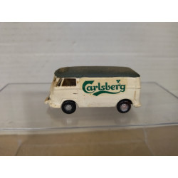 VOLKSWAGEN T1 CARLSBERG TRANSKIT 1:87 H0 EKO NO BOX SUCIO/DIRTY