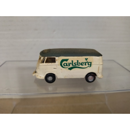 VOLKSWAGEN T1 CARLSBERG TRANSKIT 1:87 H0 EKO NO BOX SUCIO/DIRTY